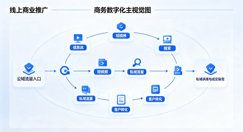 秦都区线上商业推广怎么做？全域流量闭环搭建与低成本转化实战指南